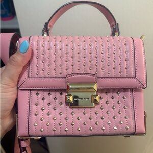 Michael Kors Pink Mini Bag with Gold Accents
